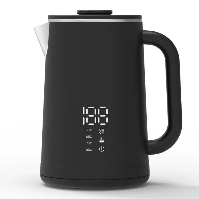 Bouilloire électrique 16 l 1 500 W écran LED réglage de la température cuve en acier inoxydable commande tactile noir
