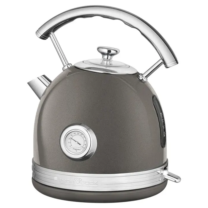 Bouilloire Électrique 17 L Vintage Indicateur de température sans Fil Proficook WKS 1192 2200W Gris