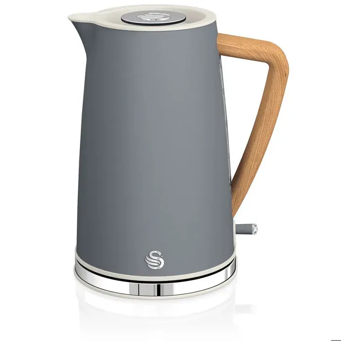 Bouilloire électrique 17L Ultra Rapide Sans Fil Design Moderne Nordic SWAN SK14610GRYNEU 2200W Gris