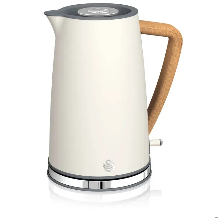 Bouilloire électrique 17L Ultra Rapide Sans Fil Design Moderne Nordic SWAN SK14610WHTNEU 2000W Blanc