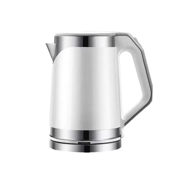 Bouilloire électrique 2 L 1 500 W cuve en acier inoxydable arrêt automatique chauffage rapide portable blanc