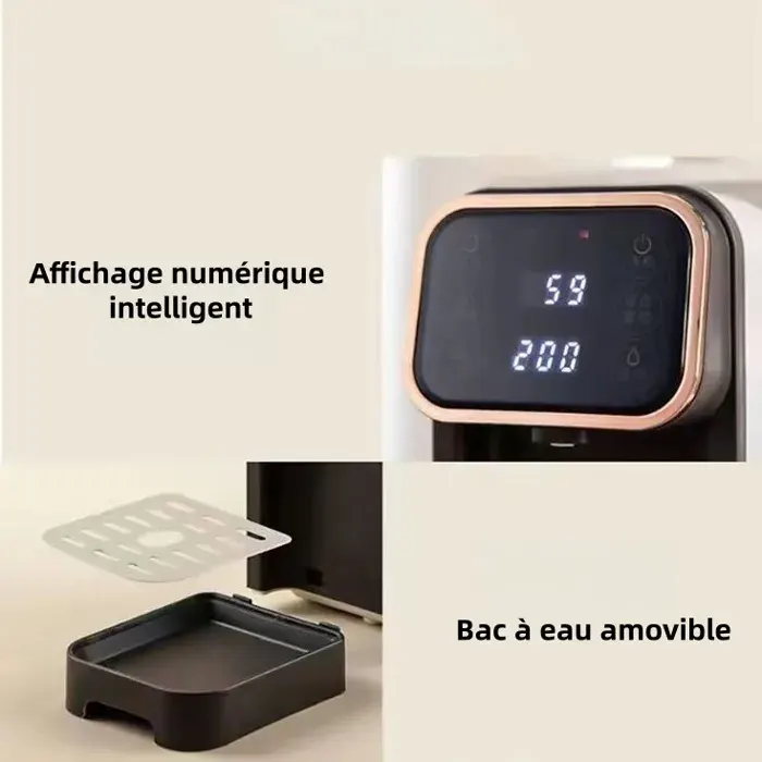 Bouilloire électrique 3 L thermostat maintien au chaud chauffe rapide beige