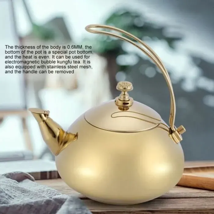 Bouilloire électrique - Acier inoxydable 1 5L Filtre amovible - Préparation thé et café - Argent