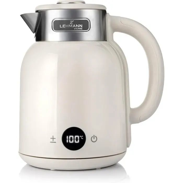Bouilloire Électrique avec Temperature Réglable de 40-100°C15 L2200 WEbullition RapideFonction de Maintien au ChaudÉcran LED