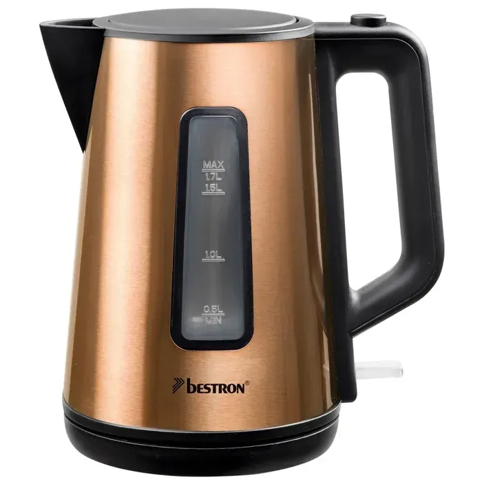 Bouilloire électrique BESTRON Copper Collection AWK1000CO 17 L - Brun - Orange - 2200 W - Anti-calcaire