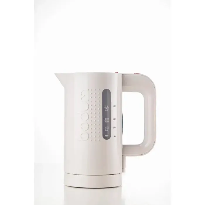 Bouilloire électrique - BODUM - BISTRO - 1300 W - 1 L - Socle 360° - Blanc