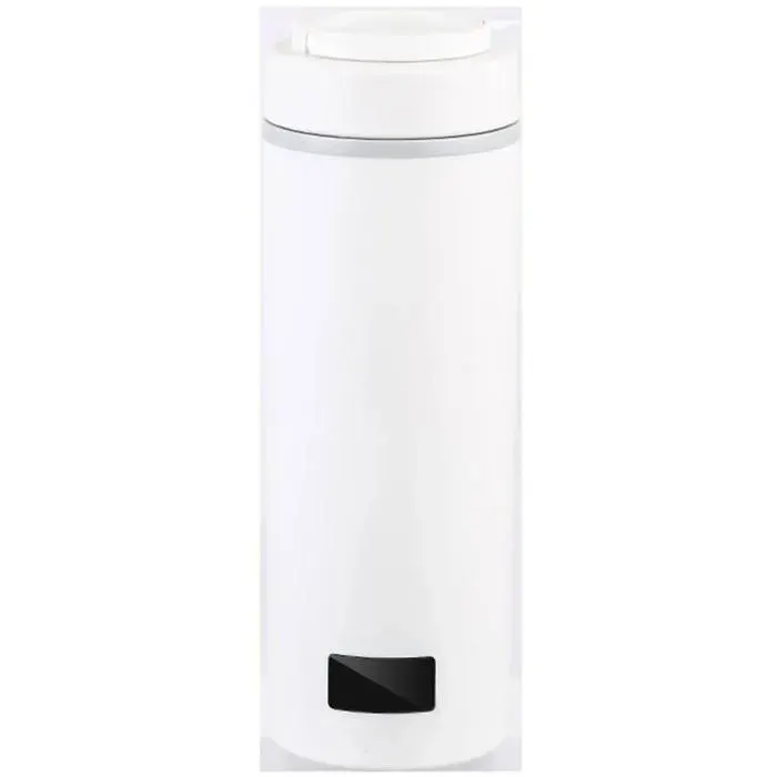 Bouilloire électrique capacité 550 ml récipient intérieur en acier inoxydable quatre réglages de température portable blanc