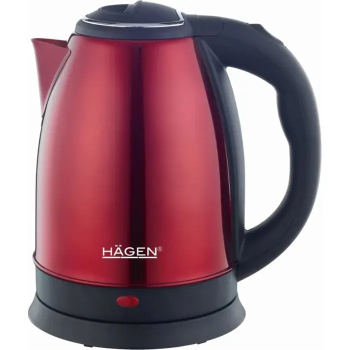 Bouilloire Electrique Compacte Inox Design Elegant Base 360° Capacité 18L Puissance 1500W - HA5525-RED-Rouge