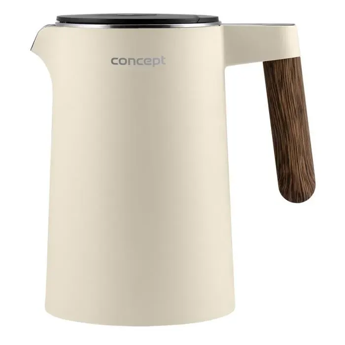 Bouilloire électrique Concept Norwood en acier inoxydable - contrôle de la température Fonction KEEP WARM 1.5L 1850-2200W vanille