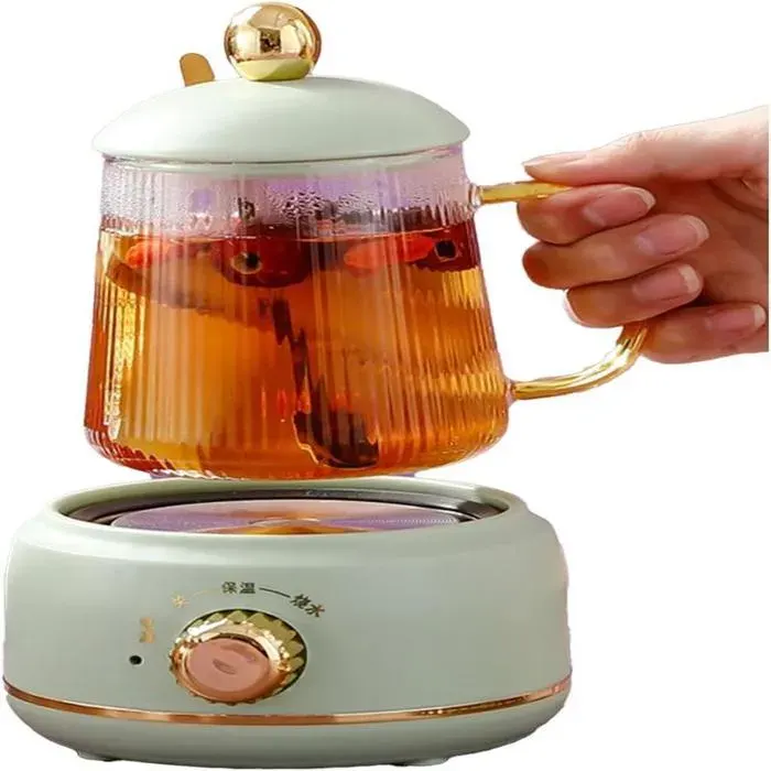 Bouilloire électrique de 600 ml chauffe uniformément idéale pour infuser le thé à utiliser au bureau et dans la cuisine.