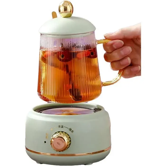 Bouilloire électrique de 600 ml chauffe uniformément idéale pour infuser le thé à utiliser au bureau et dans la cuisine.