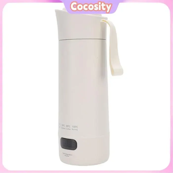 Bouilloire électrique de voyage 300W - 400ml en acier inoxydable chauffage express 3 min compacte avec écran Prise UE 220V