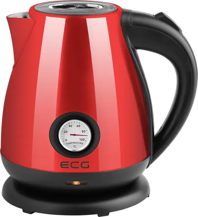 Bouilloire Électrique - ECG - RK 1705 Metallico Rosso - 17 L - Acier Inoxydable - 2200 W