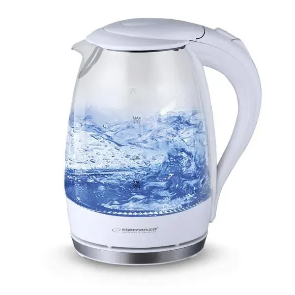 Bouilloire Électrique - ESPERANZA - SALTO ANGEL - 17 L - 2200 W - Verre Blanc