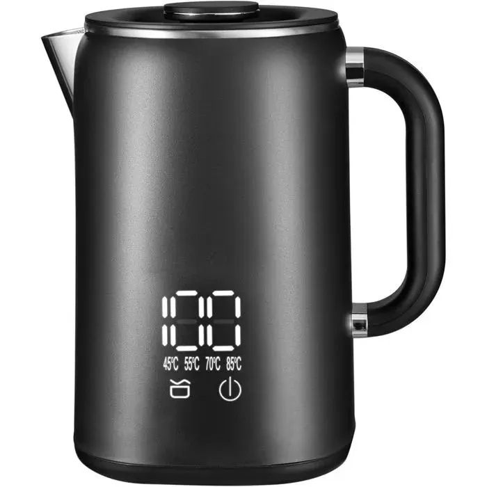 Bouilloire électrique - HAUTSTORE - 1.7 L - 5 températures - Paroi anti-brûlure - Maintien au chaud