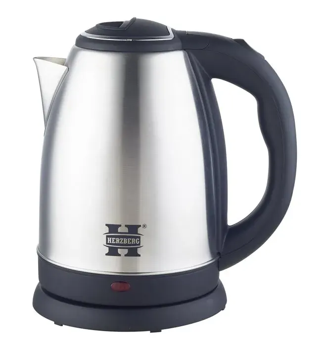 Bouilloire électrique - Herzberg - HG5011-SIL - Inox brossé - 1.8L - 1500W sans fil