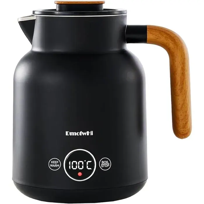 Bouilloire Electrique Inox 1L 1000 W Affichage Numérique 5 Niveaux de Température Fonction de Maintien au Cha BOUILLOIRE ELECTRIQUE