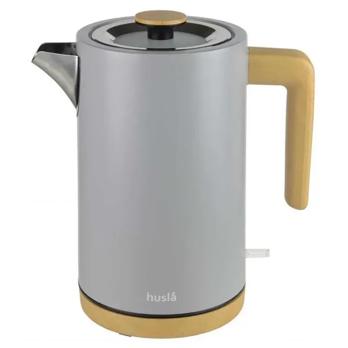 Bouilloire électrique - KING HOFF - HUSLA 1.5L - 2000W - Gris - Socle rotatif - Indicateur de niveau deau