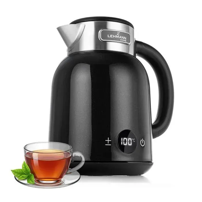 Bouilloire Électrique - Lehmann - Torino - Température Réglable - Maintien au Chaud - 2200 W - 15 L - Noir