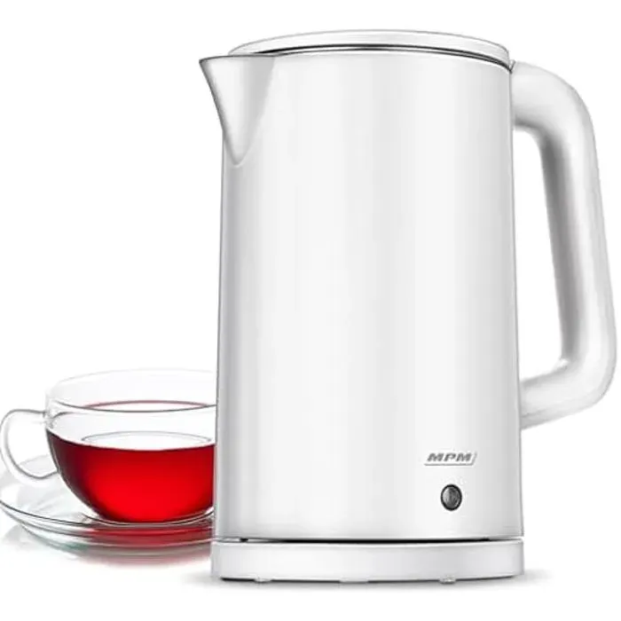 Bouilloire électrique - MPM - Czajnik bezprzewodowy 17L - Coulée sans fil - Socle 360° - Blanc — coloris Blanche
