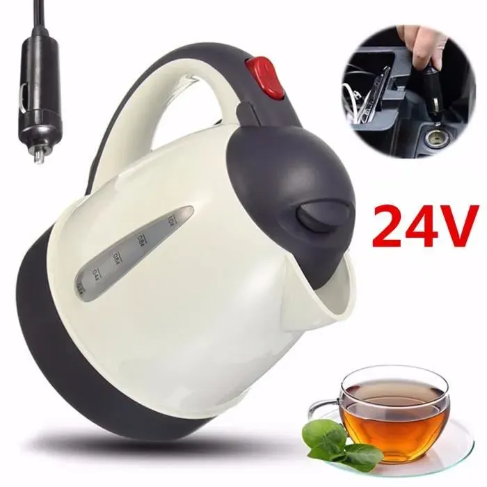 Bouilloire électrique NEUFU 1000ml pour voiture - Chargeur allume-cigare - Eau café thé - 24V Type-2