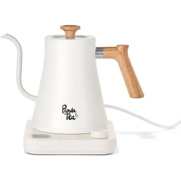 Bouilloire électrique - PANDA TEA - Col de cygne - 900 mL - Thermostat réglable 40–100°C - Bec long précis