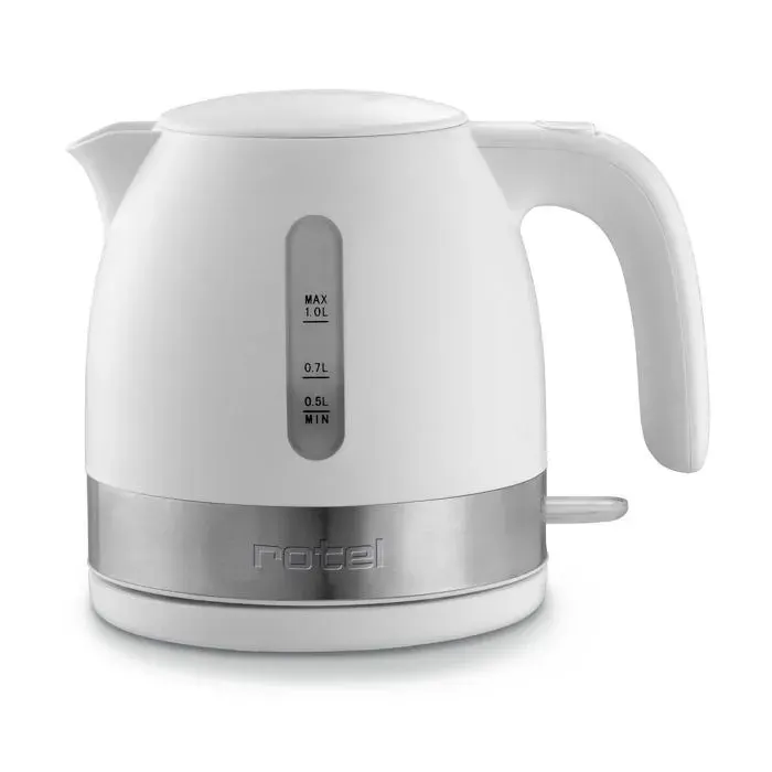 Bouilloire électrique plastique cerclée inox sans fil 1 litre Rotel