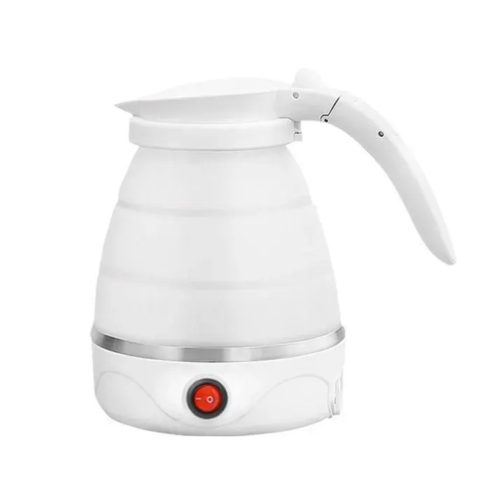Bouilloire Électrique Pliable 06L – Silicone & Inox 304 – Portable de Voyage – Chauffe-Eau Compact 600W