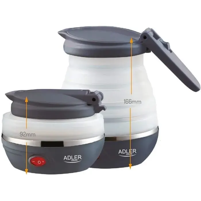 Bouilloire électrique pliable - Adler AD 1279 - 0.6 litres - 750 W - Blanc — coloris Blanche