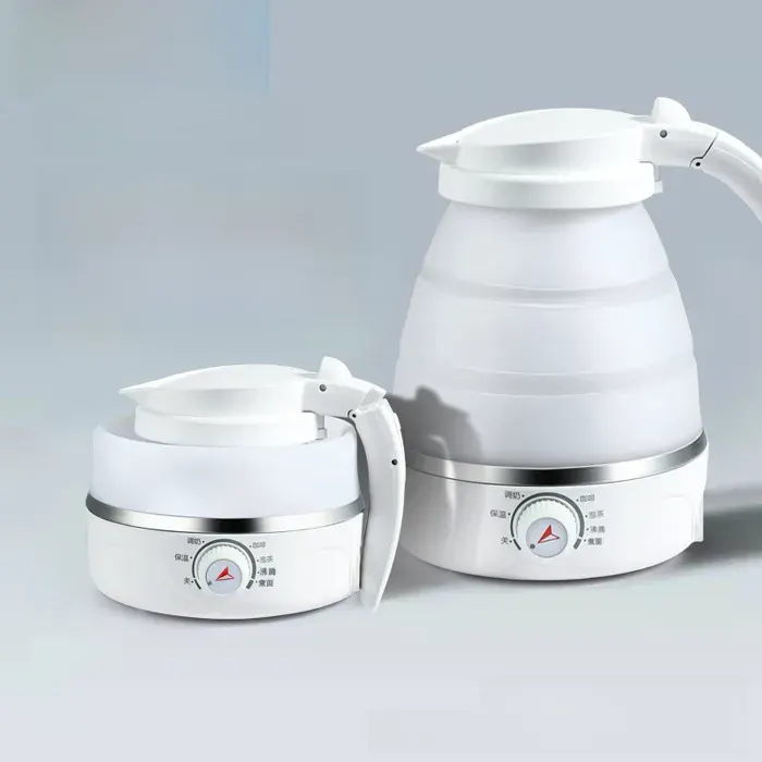 Bouilloire électrique pliable en silicone - Design compact chauffage rapide température ajustable Portable et certifiée 3