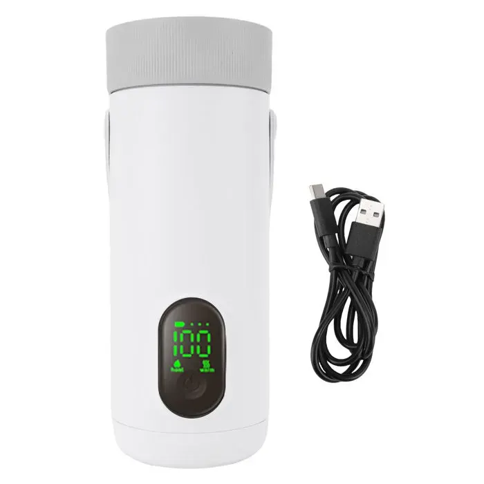 Bouilloire électrique portable – MLBQ – 350 mL sans fil – chauffe-eau café et lait – pour voyage et camping