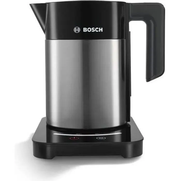 Bouilloire électrique programmable BOSCH TWK7203 - Noir et Inox - 17L - Socle 360° - Arrêt automatique