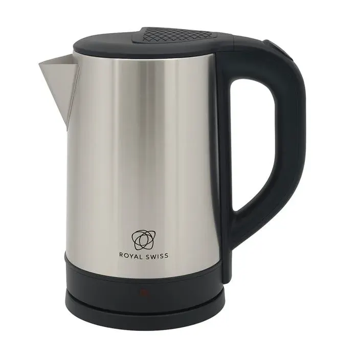 Bouilloire Électrique Royal Swiss 2L – Inox – Arrêt Automatique – Bouilloire Rapide – Inox et Noir