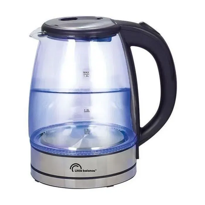 Bouilloire électrique sans fil LITTLE BALANCE - Élégance Verre 2000 - 1.8 L - Filtre anticalcaire