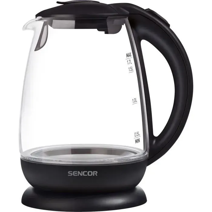 Bouilloire électrique Sencor SWK 1785BK - Verre - 17 L - 2200 W - Éclairage LED intérieur - Noir