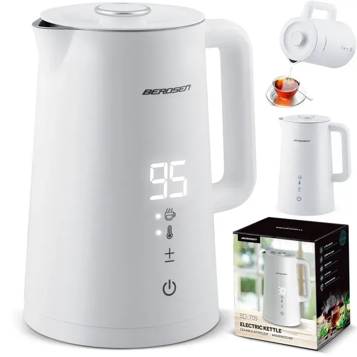 Bouilloire électrique tactile - JANSHOP - 17 l - Réglages de température - Maintien au chaud 2h