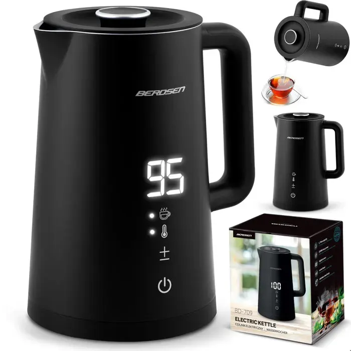 Bouilloire électrique tactile - JANSHOP - BD-709 - 17 L - Acier inoxydable SUS 304 - Panneau tactile