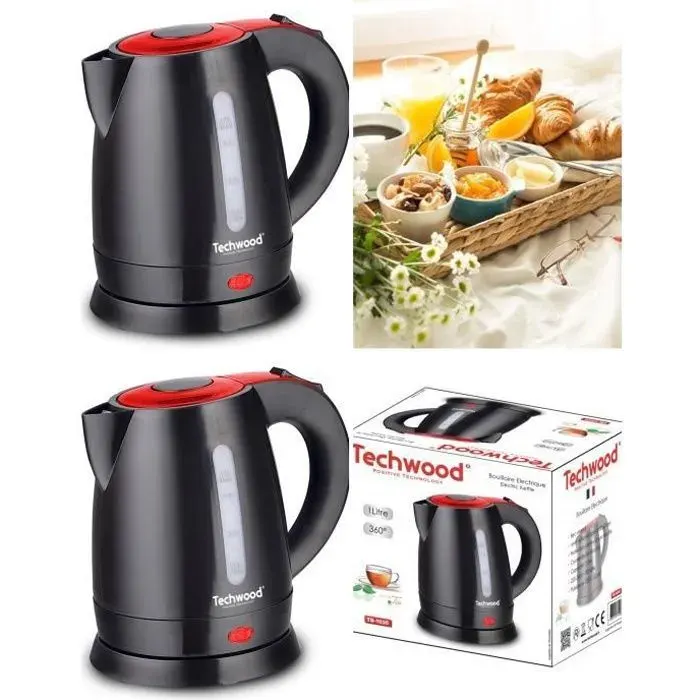 Bouilloire électrique - TECHWOOD - 0.8L - Noir - Protection contre lébullition