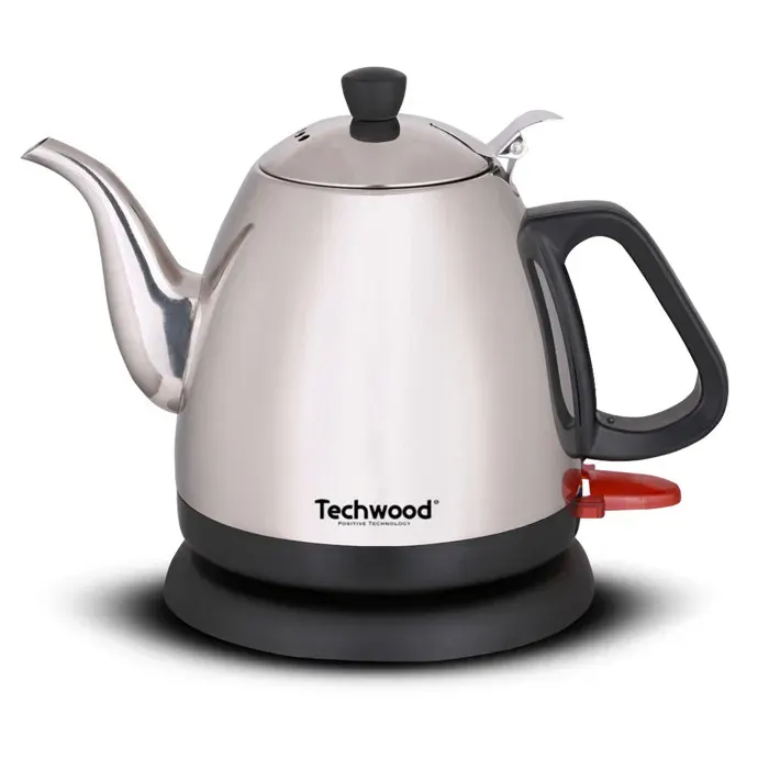 Bouilloire Électrique Techwood TBI-080 Inox 08L 1350W Sans Fil Socle 360° Arrêt Automatique