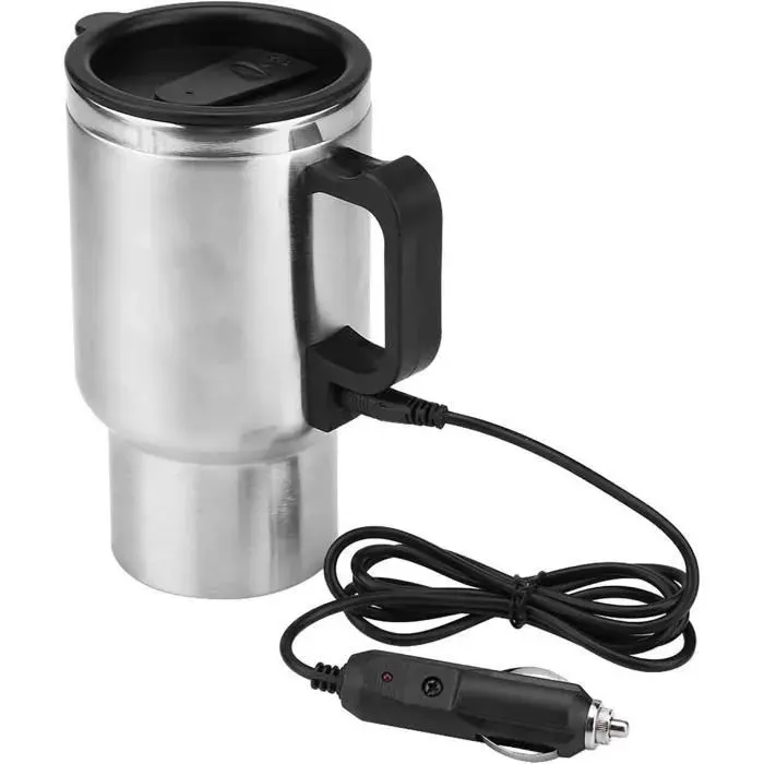 Bouilloire Électrique - TRAHOO - 12V - Acier Inoxydable - 450 ml - Maintien au chaud
