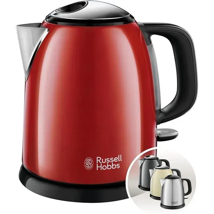 Bouilloire Electrique [Ultra Compacte] Colours Plus Rouge (1L Ebullition rapide Ecoulement parfait Rouge 1 Li BOUILLOIRE ELECTRIQUE