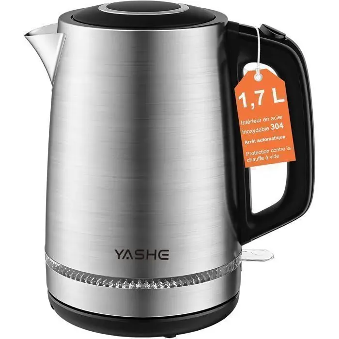Bouilloire électrique - YASHE - FK-1907 - 17 L - 2200W - Inox socle 360°