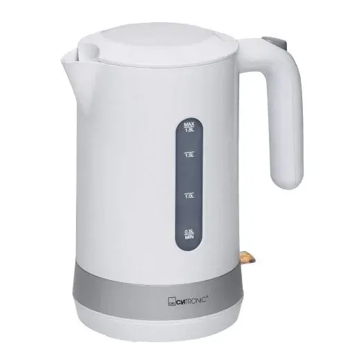 Bouilloire électronique sans fil Clatronic WK 3452 blanche - Capacité 18L - 2200W - Protection anti-évaporation