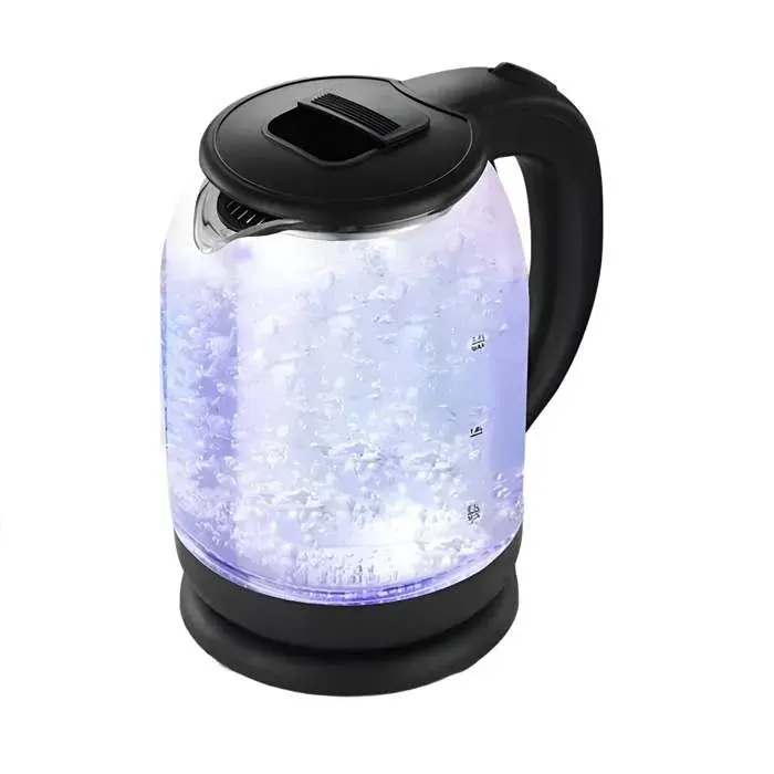 Bouilloire en verre borosilicaté 18L1500W ébullition 3min versement sans goutte base 360° facile nettoyage saine pour thé café