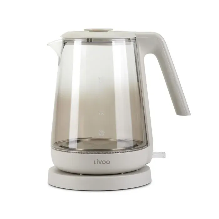Bouilloire en verre Livoo 17 L grise Design moderne chauffe rapide et fiable