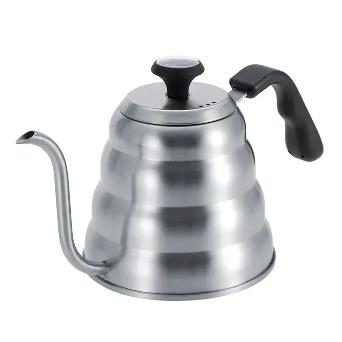 Bouilloire - Inox - 12 L - Col de cygne - Thermomètre intégré - Argent