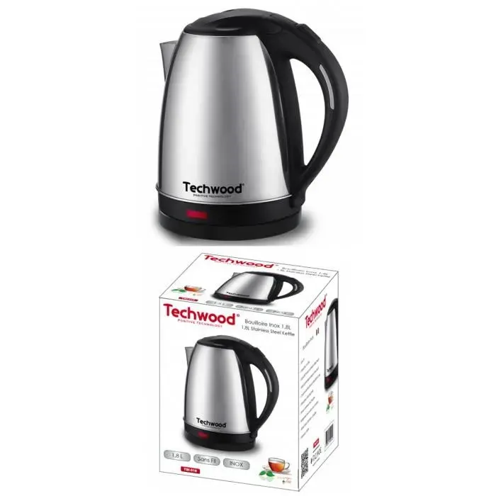 Bouilloire Inox 18L GRISE INOX Sans Fil 18 Litre 2200W Arrêt automatique INOX GRISE