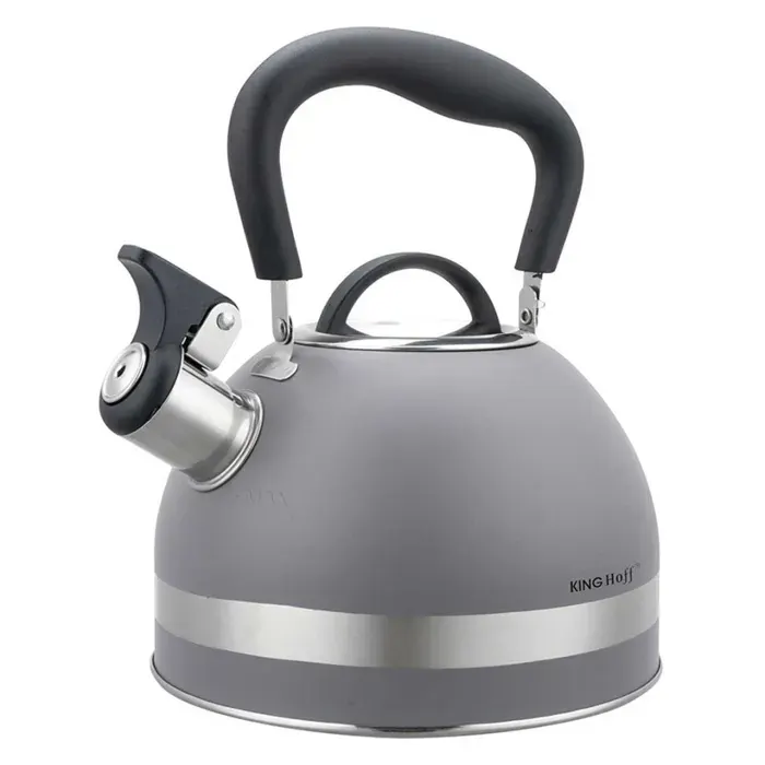 Bouilloire - KINGHOFF - KH-1851 - Acier inoxydable - 18L - Sifflet intégré — coloris Gris
