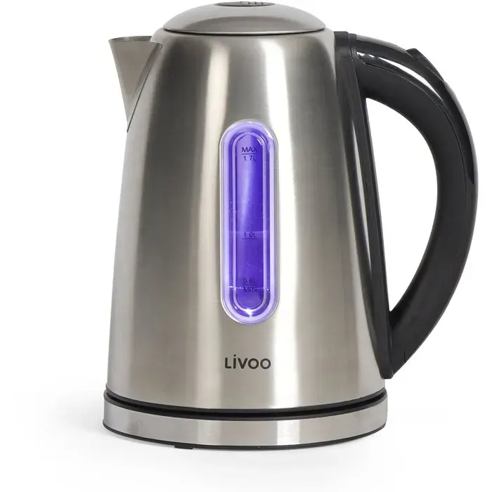 Bouilloire - LIVOO - DOD195 - 2200 W - 17 L - Socle 360° - Acier inoxydable
