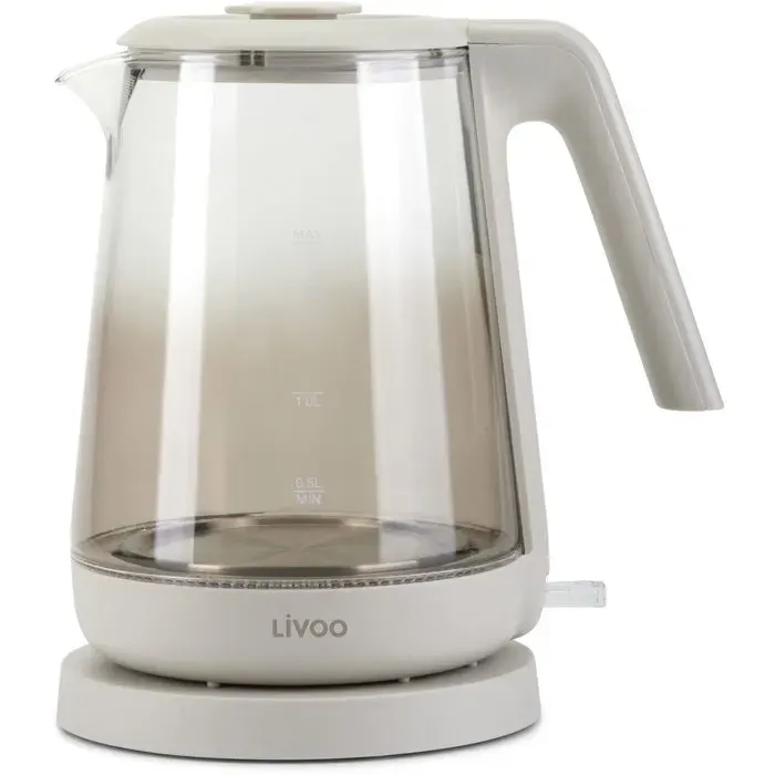 Bouilloire - LIVOO - DOD216G - 2200 W - 17 L - Verre / Gris